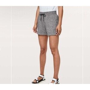 Lululemon Shorts 3” Spring Break Away 6 Gray Heather Athletic Cuffed Medium Rise
